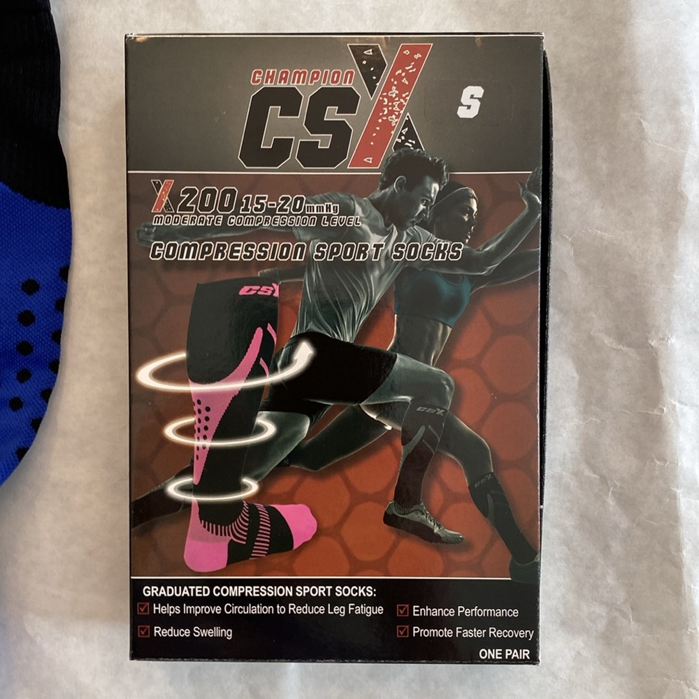 Compression Sports socks size S. Color PINK - Picture 2 of 5